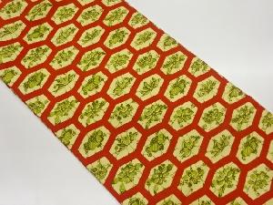 型染亀甲尽くしに松竹梅・菊模様名古屋帯